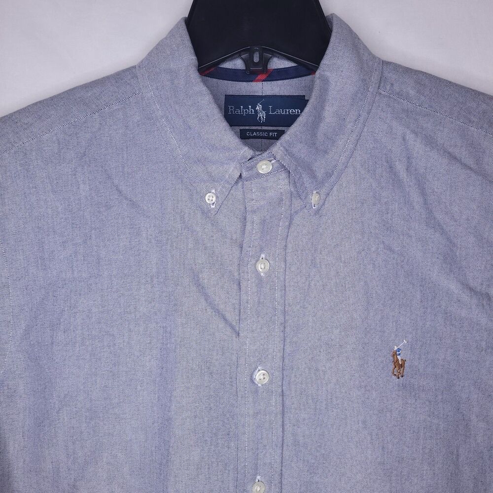 Ralph Lauren Shirt Mens Large Gray Pony Classic Fit